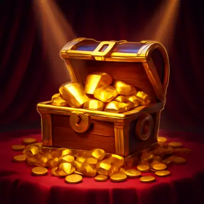 Een schatkist vol met goudstaven in Mega Cash the Gold van 1spin4win.